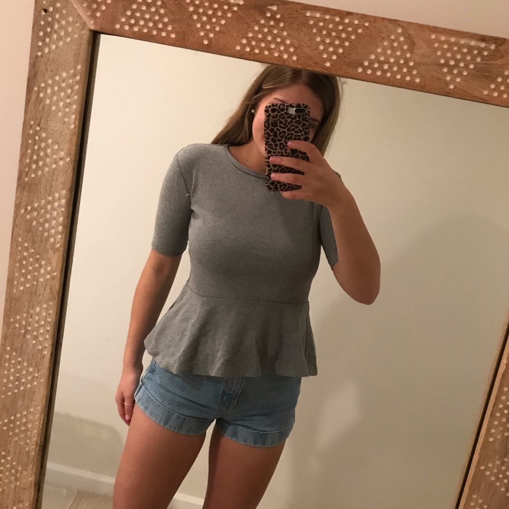jcrew peplum top